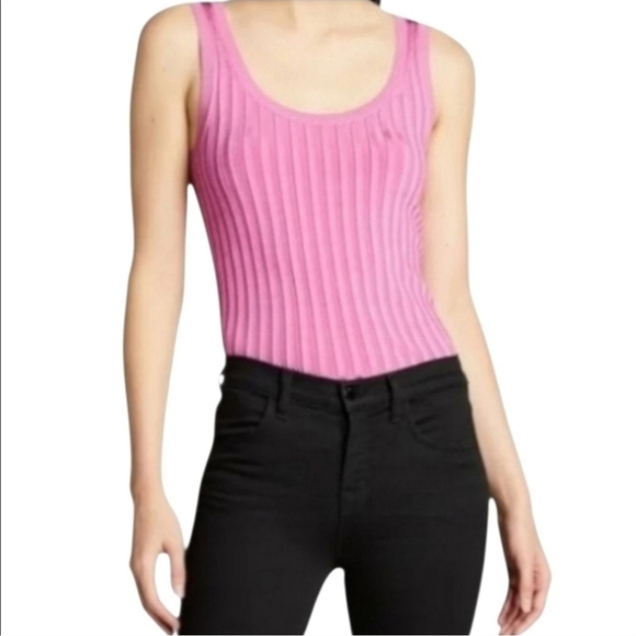 VERONICA BEARD SANDRA RIB STRETCH KNIT SCOOP NECK TANK WOMEN'S SIZE SMALL - Picture 1 of 5